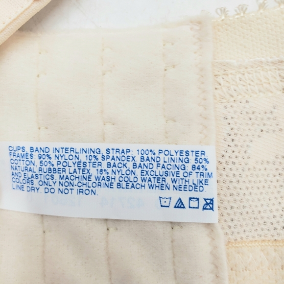 Playtex 18 Hr Bra 38D Ultimate Shoulder Comfort Natural Beige 4693 Wire Free - Picture 15 of 15